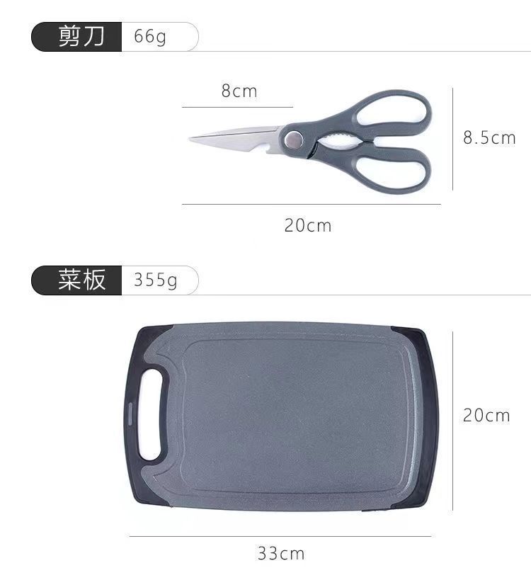 家用跨境硅胶厨具刀具搭配厨房不锈钢厨具多功能20件套厨房套装详情17