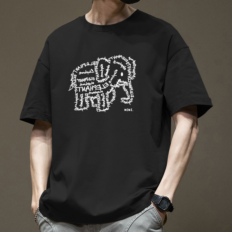 Short-sleeved T-shirt for men, 2025 new summer cartoon print T-shirt, ins couple trendy brand, loose Hong Kong-style pure cotton half-sleeve pic 8