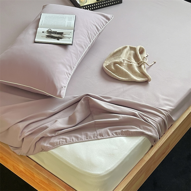 Long-staple cotton single item, all-cotton brushed quilt cover bed, simple pigment color pure cotton autumn and winter 1.8m bedding pic 148