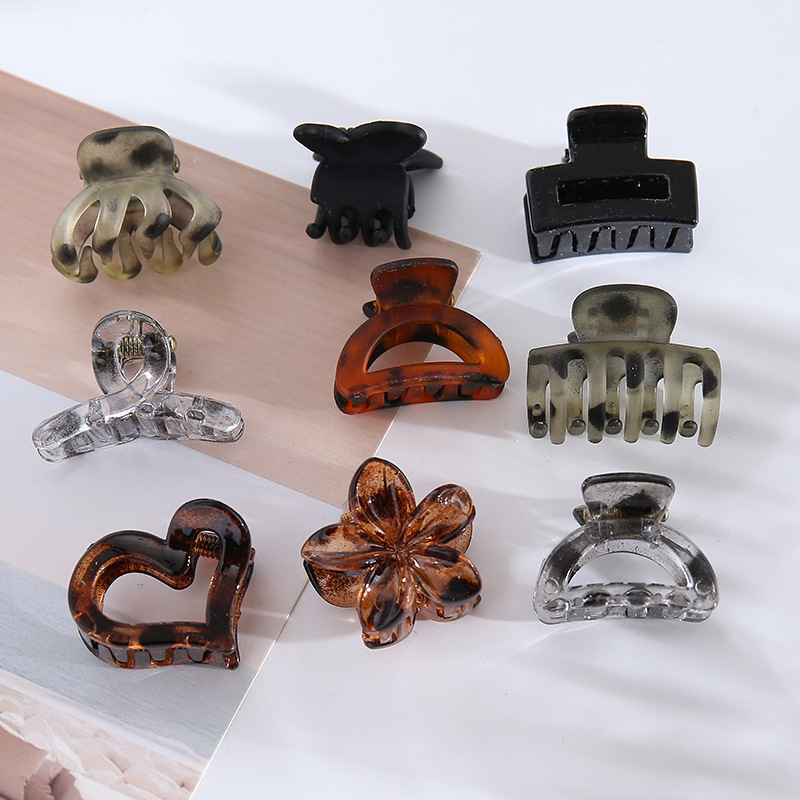 Coffee-colored small hairpin, matte and frosted bangs, hair clipper, small hair clipper for top and side decoration, cross-border hair accessory wholesale pic 6