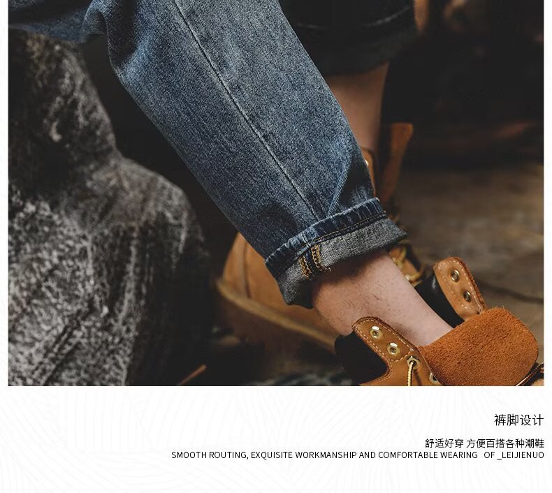 美式复古牛仔裤男士2025新款宽松潮牌高街水洗休闲百搭小直筒裤子详情24