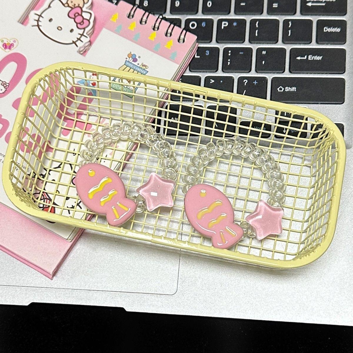 Chou Yu Yaki Star Phone Circle Korean version in Cute couple, colorful student, simple heart cartoon accessories, headwear and hair accessories pic 3