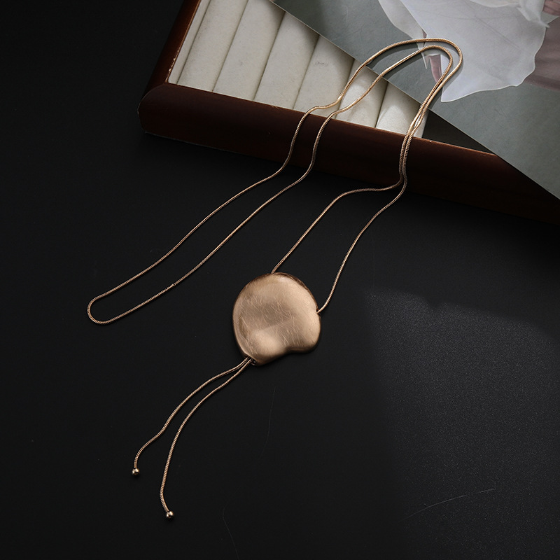 拉丝新款吊坠项链小众高级感合金速卖通女时尚流苏毛衣链批发详情11