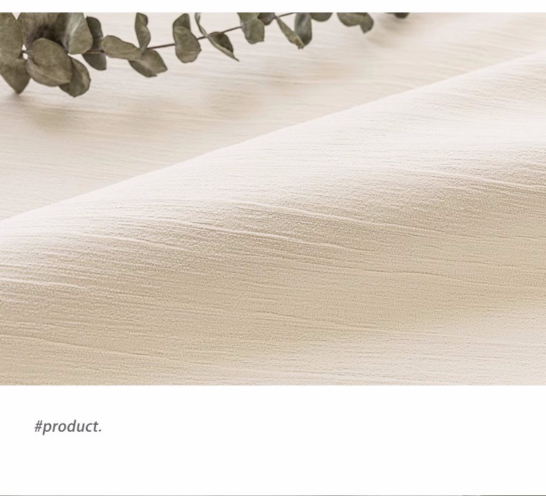 绍兴柯桥窗帘全遮光加厚日式雪尼尔奶油色简约全屋客厅落地卧室帘详情14