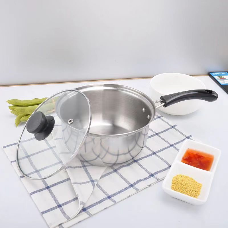 Stainless steel milk pot, small soup pot, small steamer, mini pot, baby food cooking, hot milk pot, induction cooker, small milk pot pic 5