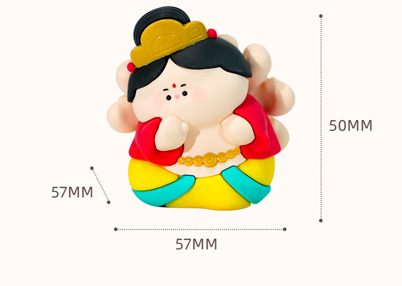 结缘小菩萨摆件可爱佛系小摆件卡通寺庙文创礼物树脂摆件防摔玩具详情10
