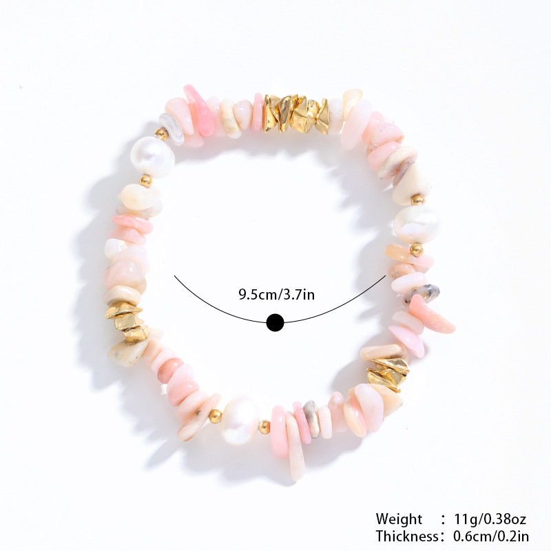 娜莎欧美跨境爆款彩色贝壳手链项链沙滩不规则碎贝壳男女士颈链详情6