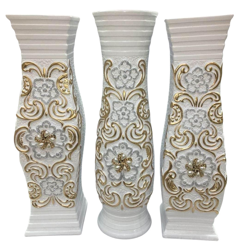 60cm花瓶厂家批发陶瓷花瓶欧式客厅摆饰绢花工艺落地大小花瓶详情11