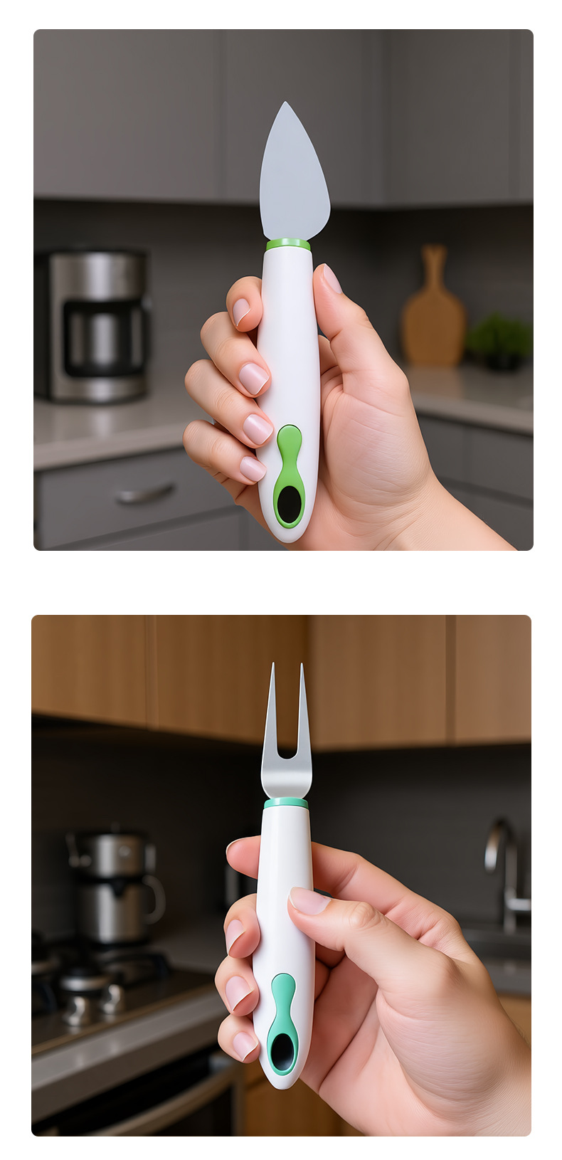Stainless steel kitchen small tool set with storage seat, peeler, fruit knife, egg beater, baking complementary food tool combination pic 11