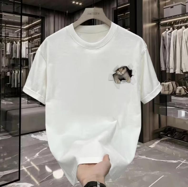 跨境夏季新款男士短袖t恤国潮圆领修身潮流休闲百搭速干运动上衣详情39