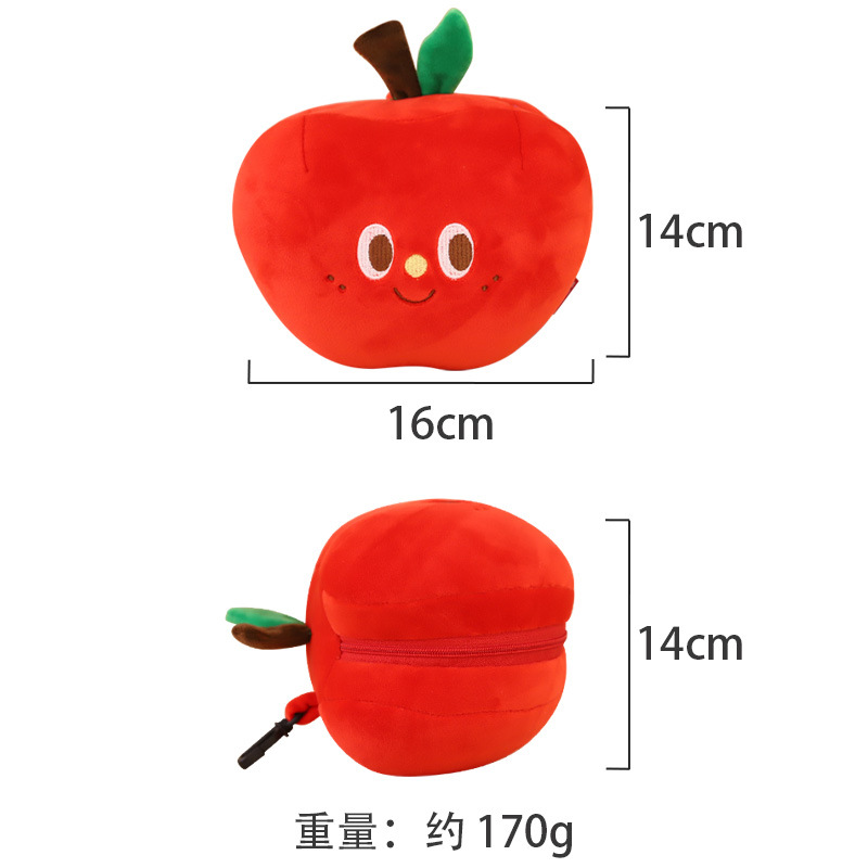 卡通苹果可爱旅行头枕眼罩套装 康乐屋便携收纳颈枕订货订做详情6