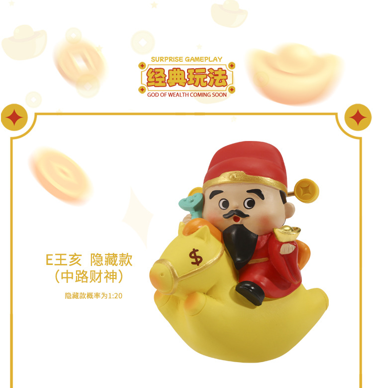 马上有财神盲盒 办公室桌面装饰创意摆件卡通萌趣树脂工艺品盲盒详情8