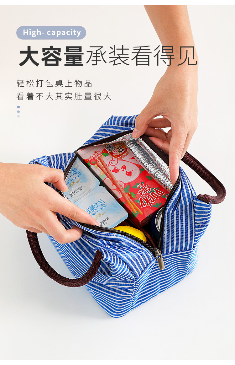 新款手提饭盒袋保温袋外出装饭盒保温便携包工作学生大容量餐盒袋详情2