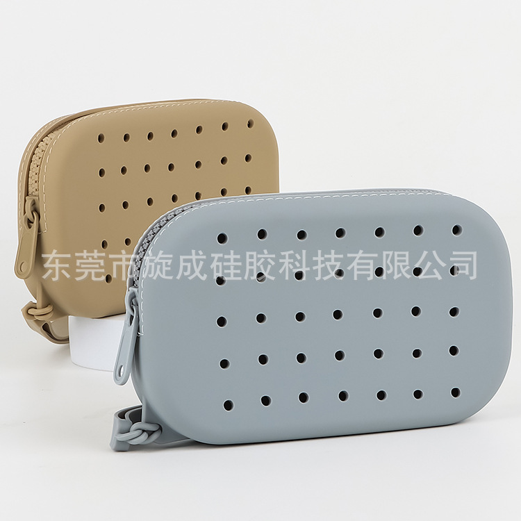 新款硅胶小椭圆零钱包化妆包DIY装饰洞洞硅胶收纳包diy洞洞装饰包详情14