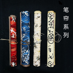 Solid wood white cloud regular script brush for beginners in traditional Chinese painting, a set of Wolf brush and goat brush calligraphy practice pic 40