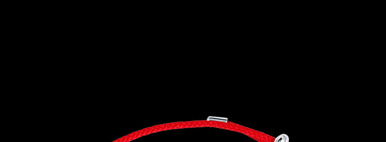 Zhuoheng Carefully selected hand-woven pure silver Mickey Moissanite bracelet, lucky red string for the zodiac year, simple and niche bracelet pic 1