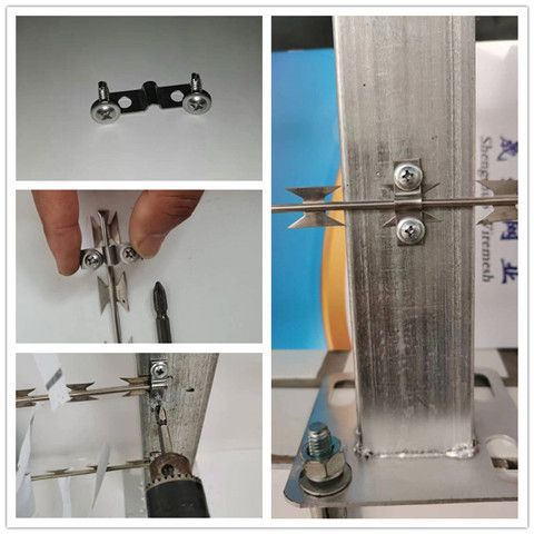 挂钩牛栏网金属防盗围栏网刺绳立柱篱笆光伏带刺钢丝网隔离栅详情5