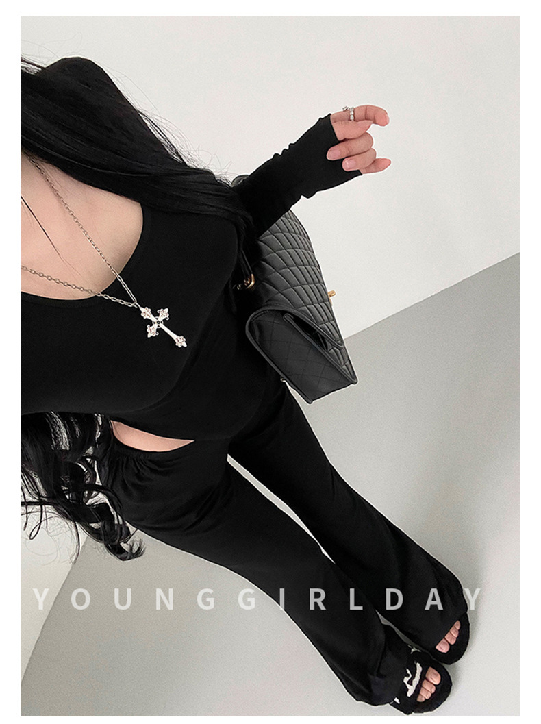 拿铁女孩莫代尔垂感长裤纯欲小腰精女低腰健身瑜伽普拉提详情13