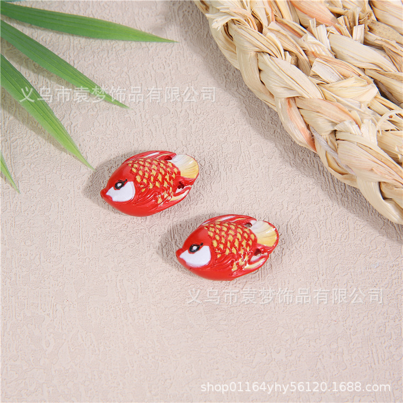 红砂彩绘唐卡葫芦吊坠批发朱砂水飞砂小狐狸狐仙平安扣项饰吊挂件详情4