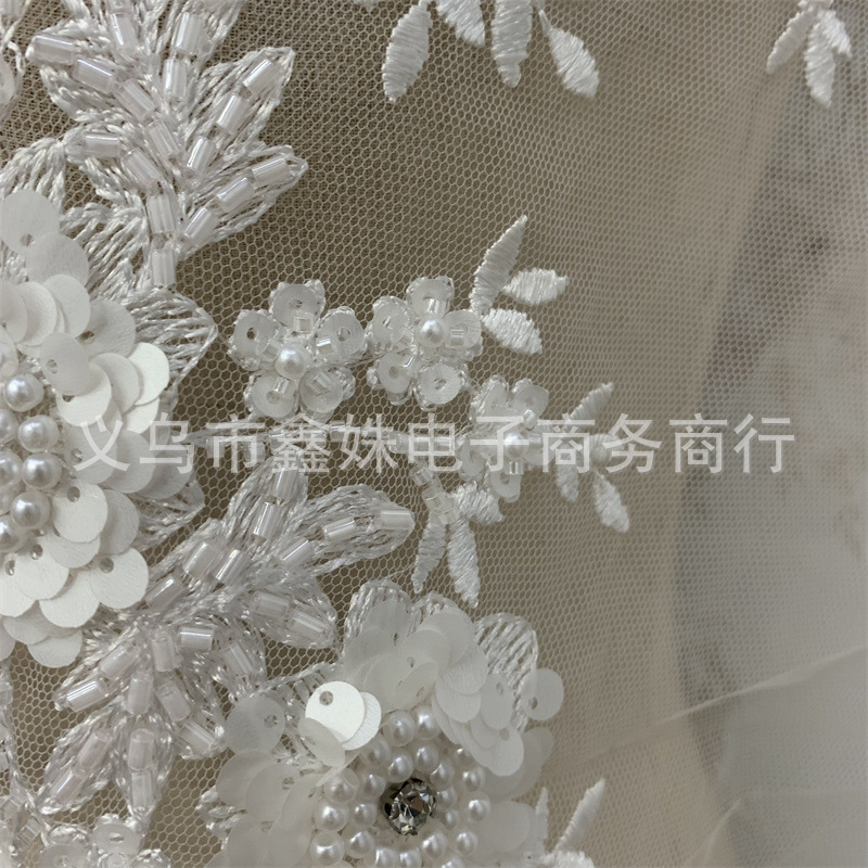 Sequined embroidery, applique, bubble bead, barcode, wedding dress, evening gown, clothing accessories and accessories pic 6