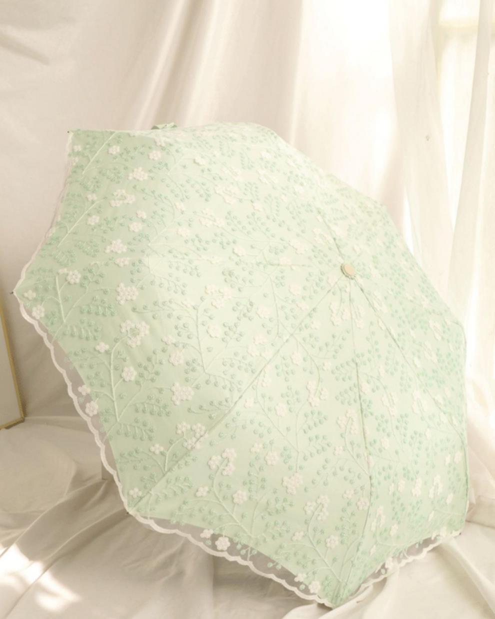 刺绣双层黑胶防晒少女心蕾丝全自动防紫外线晴雨两用遮阳太阳伞详情28