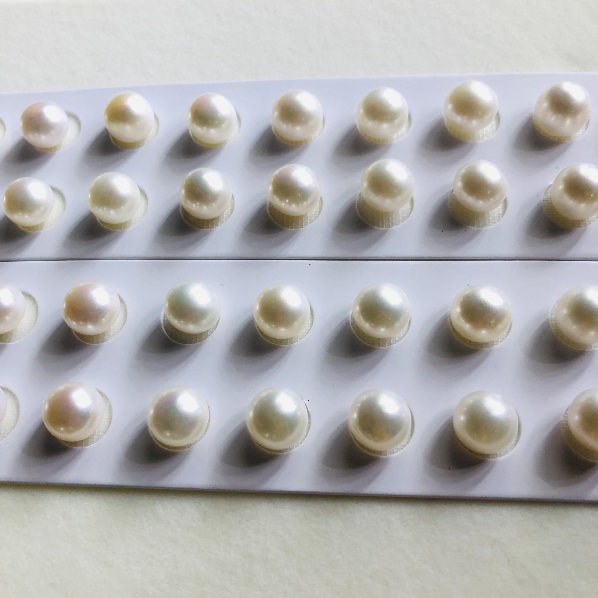 厂家批发现货 DIY 饰品强光高胖扁圆淡水珍珠裸珠颗粒 6A无暇散珠详情11