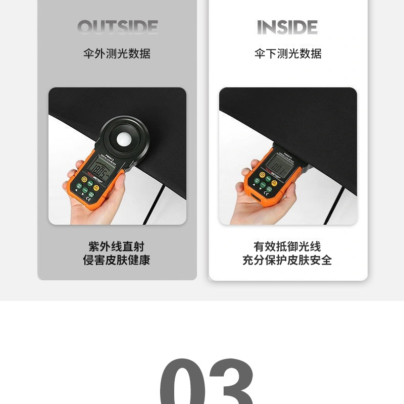 创意12骨黑胶商务伞广告礼品晴雨伞加大加固晴雨两用商务伞logo详情13