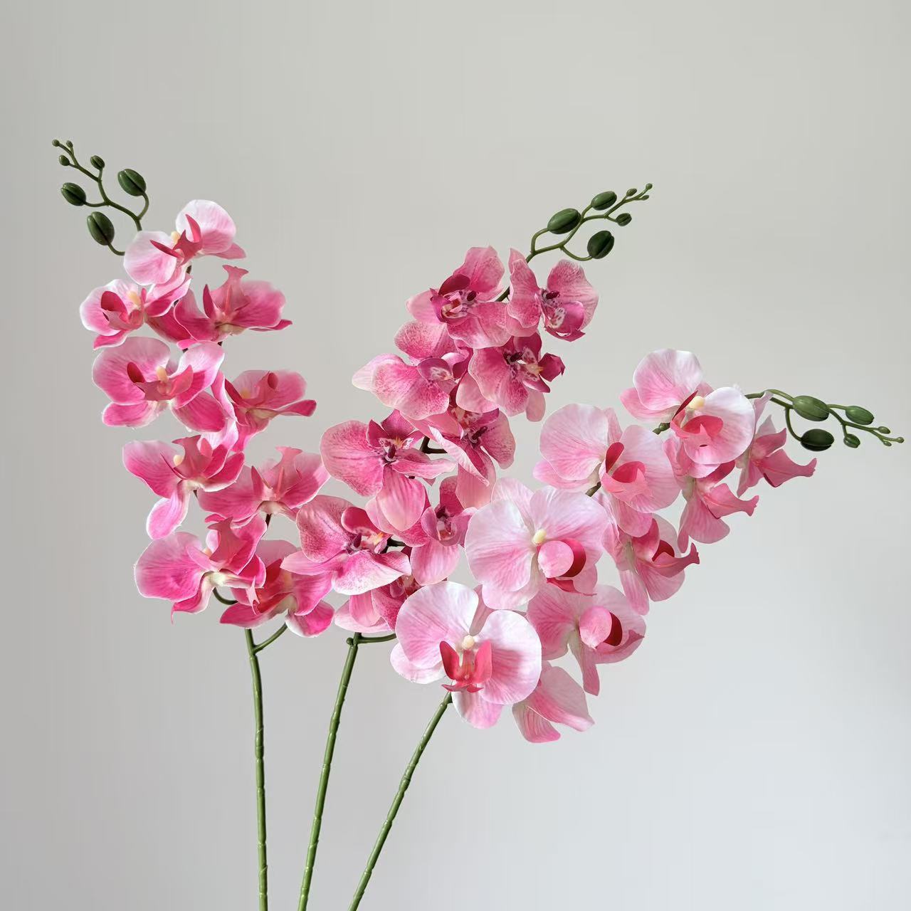 9头蝴蝶兰仿真花手感高级感逼真假花兰花艺场景布置酒店婚庆用花详情2