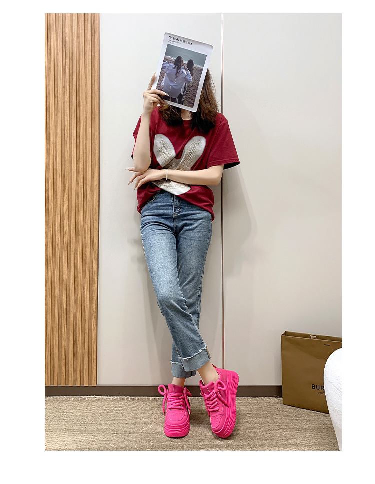 欧洲站女鞋2023秋季新款轻便时尚百搭休闲小白鞋女松糕厚底板鞋女详情14