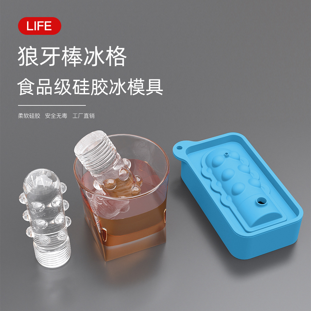 硅胶恶搞创意冰格模具带盖威士忌制冰器自封口 硅胶冰块冰模详情23
