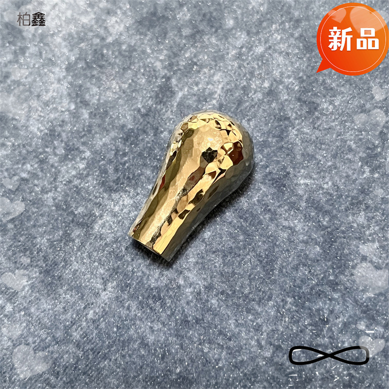 BaoX lusso brass water drop hammer pattern water drop single hole handle for wardrobe drawer handle pic 3