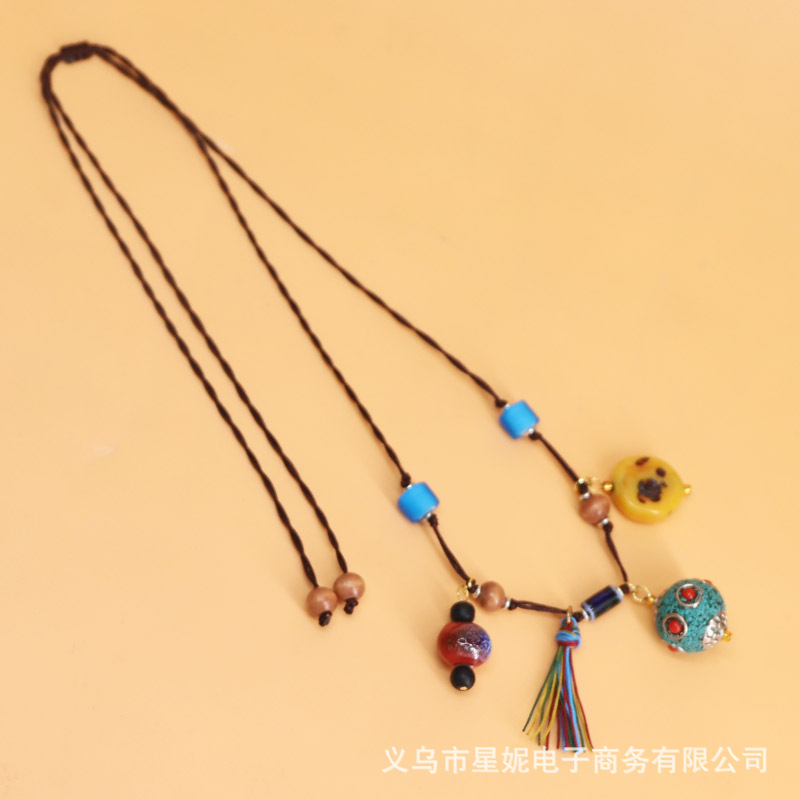 Ethnic style, Bohemian style, multi-treasure necklaces, cheongsams, cotton and linen clothes, accessories, collectibles, tassels, necklaces, best-selling wholesale items pic 23