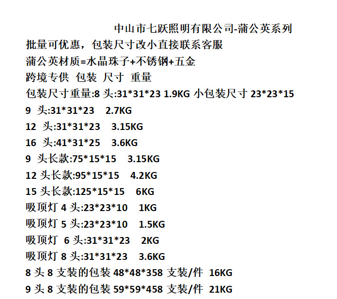 轻奢客厅吊灯卧室灯水晶灯现代简约北欧萤火虫网红餐厅灯具蒲公英详情1