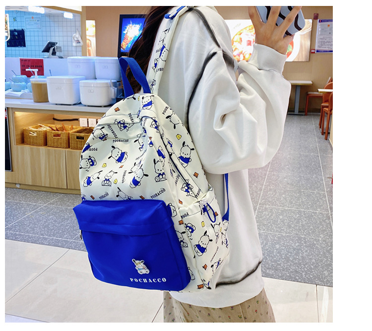 New cute cartoon Sanrio Pacha Dog backpack, a lightweight schoolbag for junior and senior high school students with cartoon comics pic 14