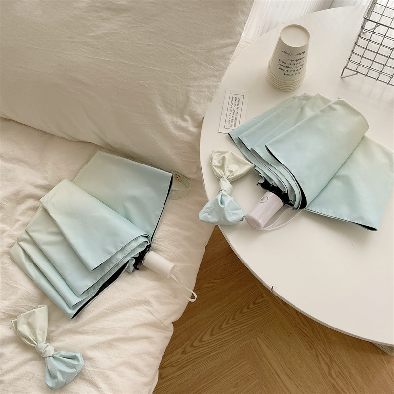 渐变遮阳雨伞晴雨两用女三折黑胶防晒伞防紫外线太阳伞折叠自动伞详情5