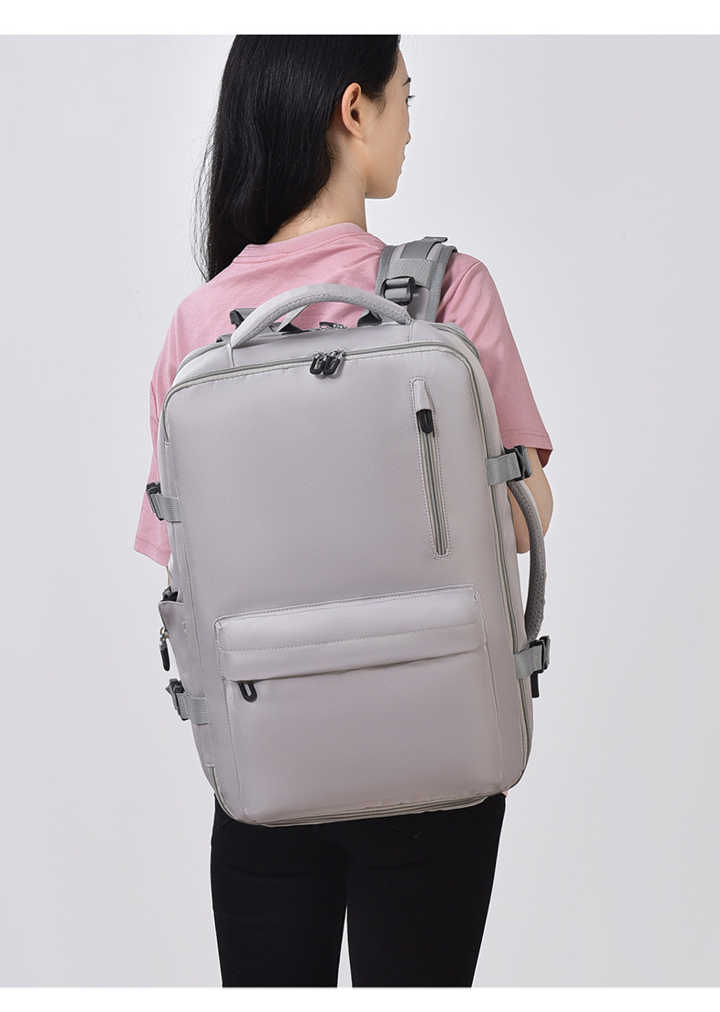 跨境时尚男士双肩包高级感大容量女背包潮旅行轻便书包防水电脑包详情15