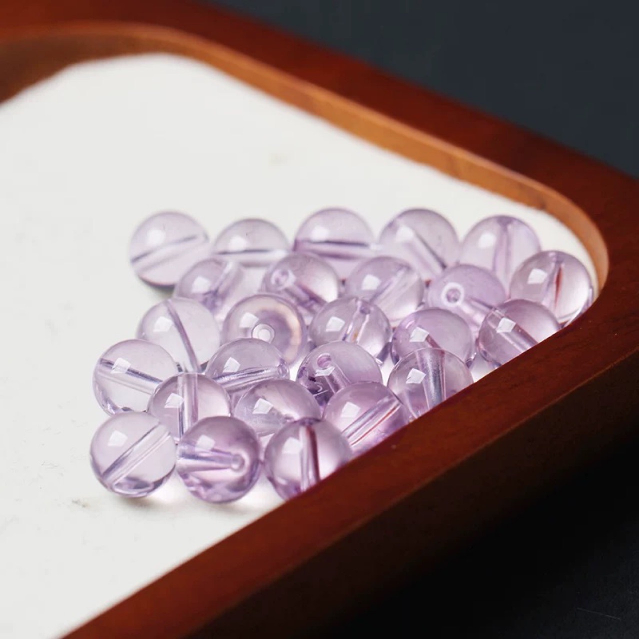 Original Bolivian amethyst loose beads diy handcrafted beaded crystal round bead bracelet accessory material pic 3