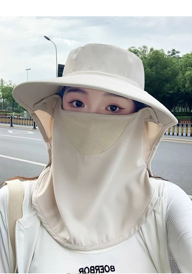 All-round sun protection hat, breathable face mask, neck guard, all-in-one sun hat, UV protection outdoor sun hat for women in summer pic 18