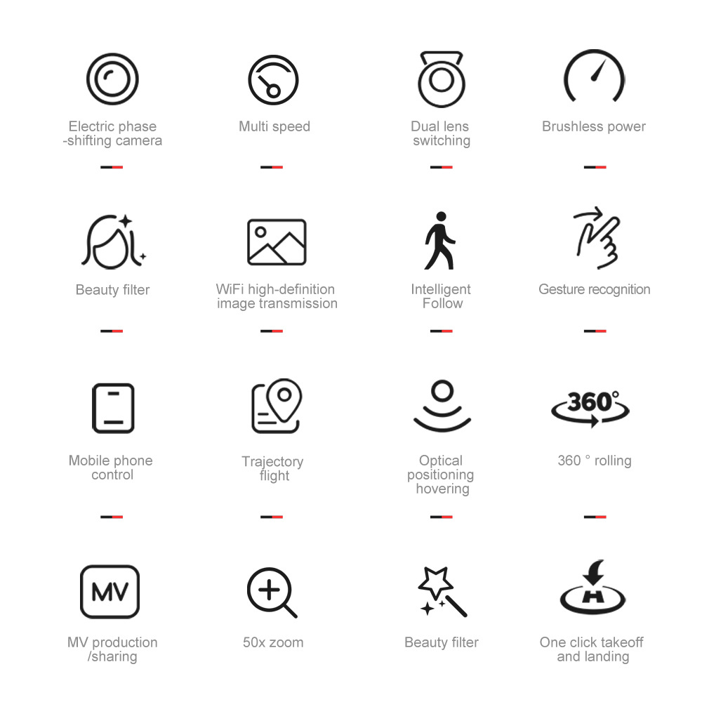 跨境新品F200无刷折叠光流避障双摄航拍四轴飞行器遥控飞机详情68