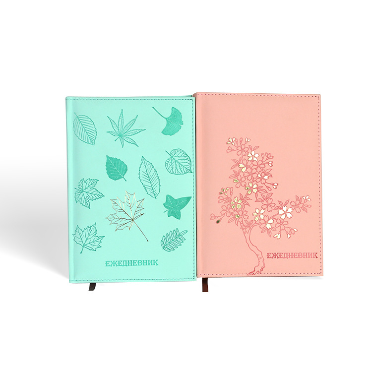 Yalong Cross-border Creative A5 Plant Print Cute Pu Leather Notebook Calendar Notebook pic 6