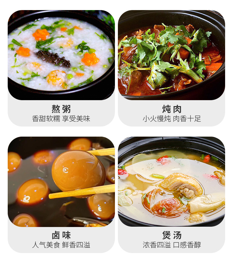 Tao Bao Wang large-capacity retro glazed reunion pot, ceramic clay pot, soup pot, household open flame soup pot, clay pot dry-cooking pic 8