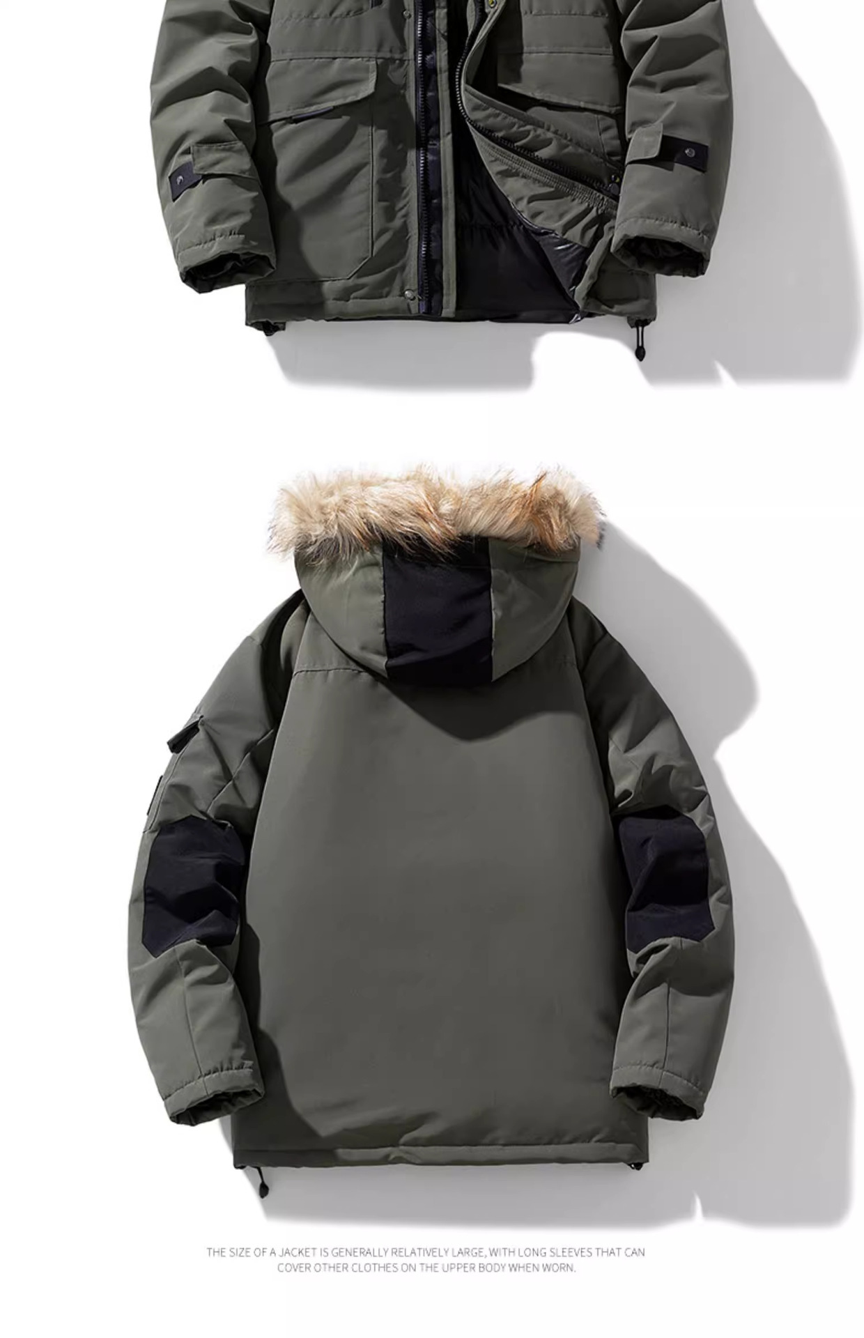 NASA Workwear Party overcomes the new winter trend brand of thick-necked hooded cotton-padded jackets, cotton-padded jackets and coats for men pic 19