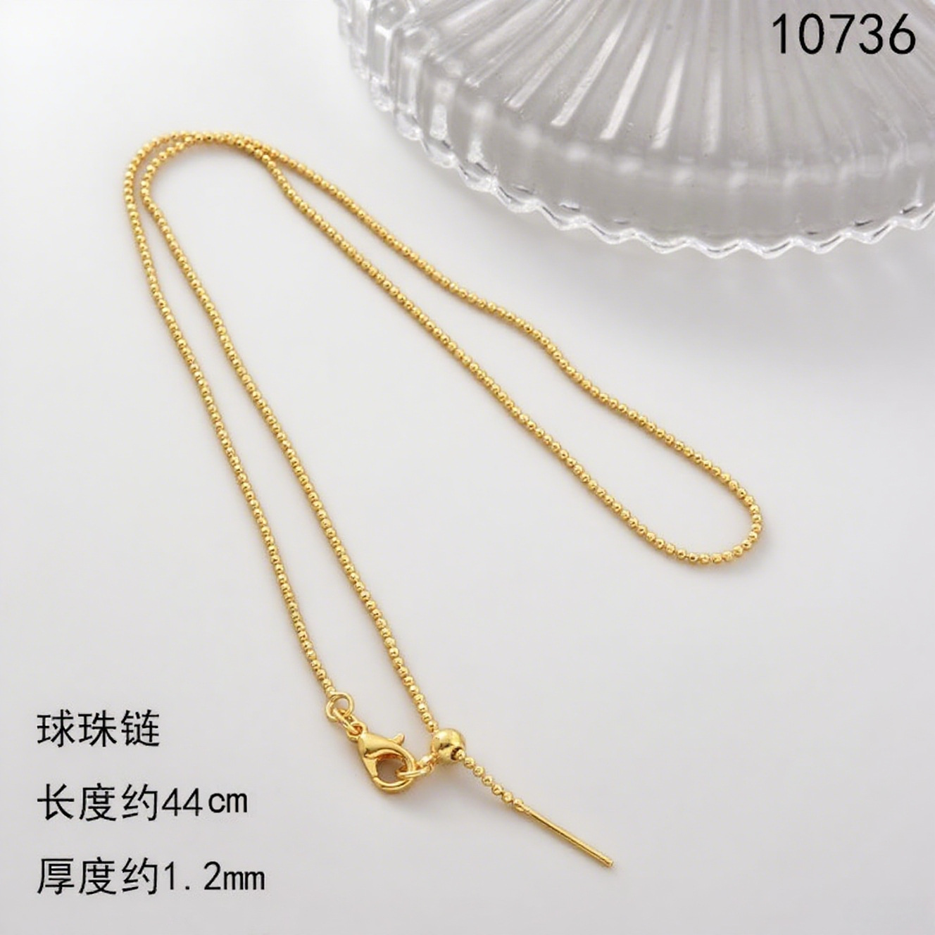 Color-preserving collarbone chain, O-shaped chain, ball chain, Chopin chain, box chain, adjustable necklace, lobster clasp, universal chain diy pic 6
