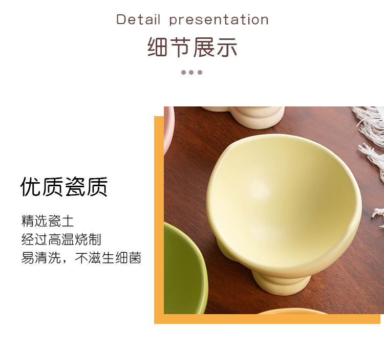 Pet colored ceramic bowls, pet feeding bowls, pet supplies, pet automatic water dispensers, dog bowls, pet feeders, pet tableware, pet feeding supplies, durable and easy to clean pic 16
