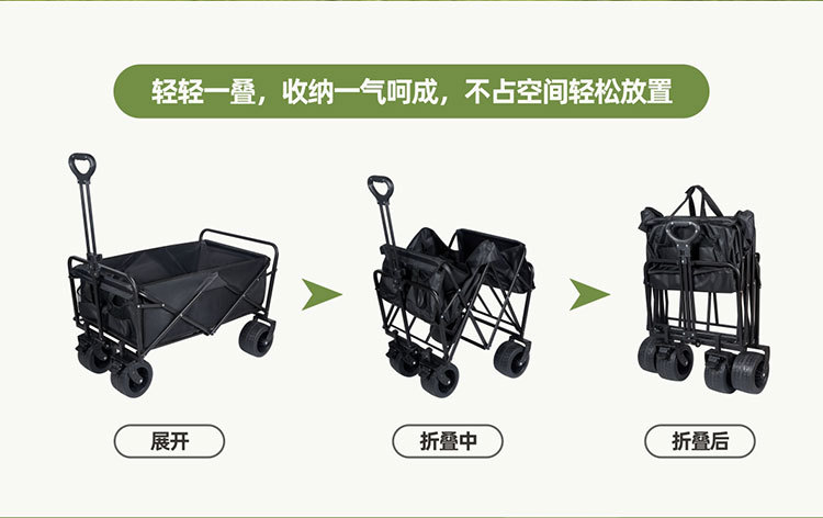 Lightweight camping trolley, picnic cart, portable campsite trailer, shopping cart, foldable home camping vehicle pic 12