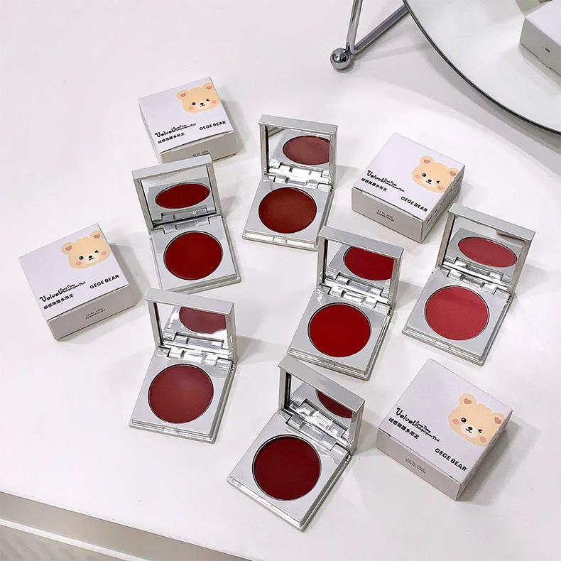 Gege bear Plush, slightly tipsy, multi-purpose mud, matte, cute little bear, suitable for both lips and cheeks, with lip mud and blush in one piece pic 15