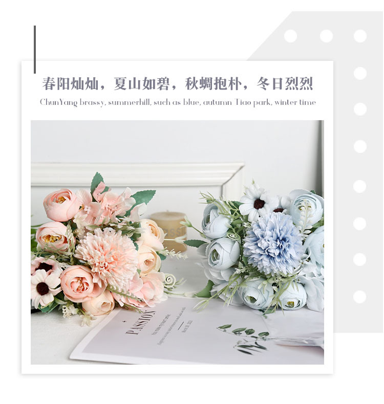 仿真花园林装饰工程户外居家摆件玫瑰厂家批发婚庆拍摄道具场景详情12