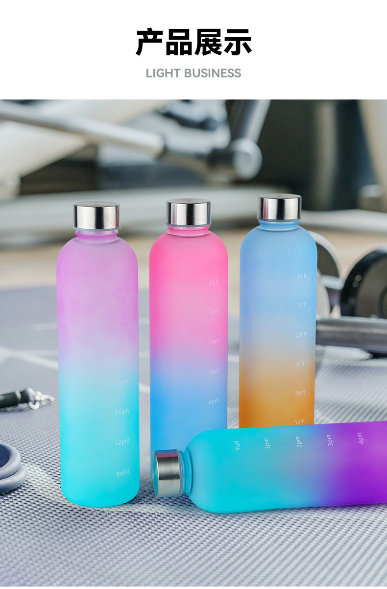 高颜值塑料杯户外大容量便携运动瓶夏季男女学生太空杯健身水壶详情12