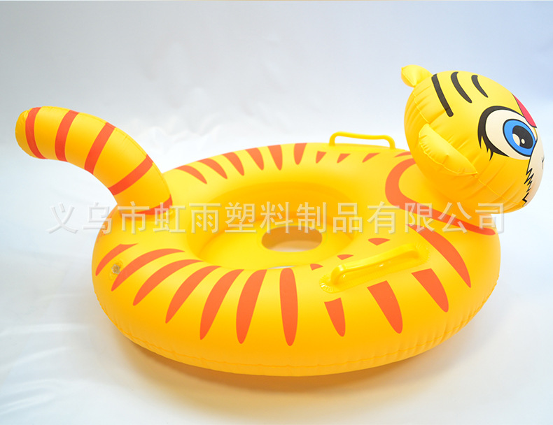 Tiger infant inflatable swimming boat, large baby prone boat with sitting boat manufacturer wholesale cartoon inflatable toys pic 5