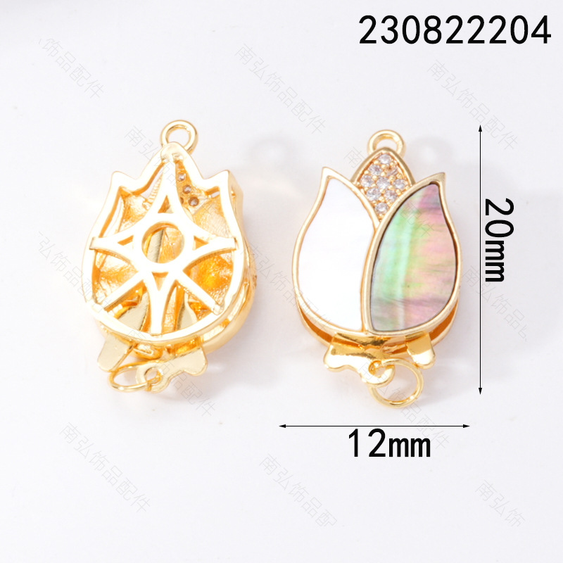 Pearl necklace buckle rose shell blade pin buckle connection end buckle sweater chain diy jewelry accessories pic 9